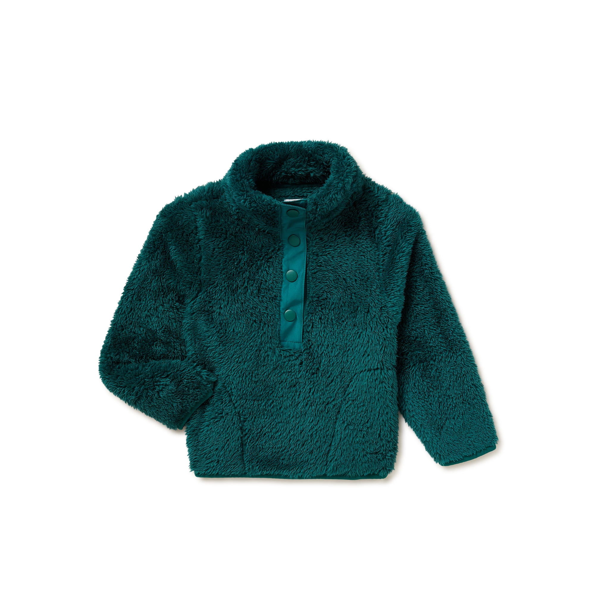 Wonder Nation Baby and Toddler Sherpa Pullover Jacket, Sizes 12M-5T -  Walmart.com