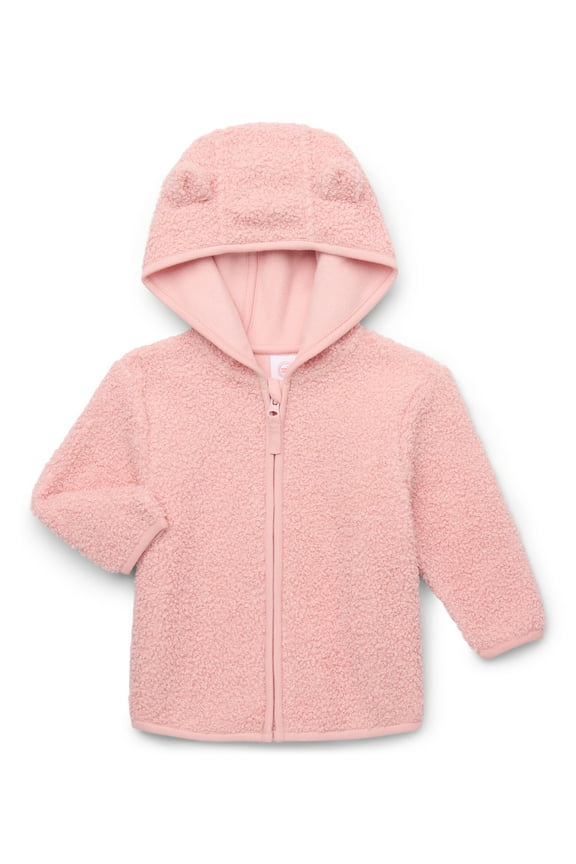 Baby and Toddler Teddy Fleece Jacket with Hood, Sizes 12M-5T