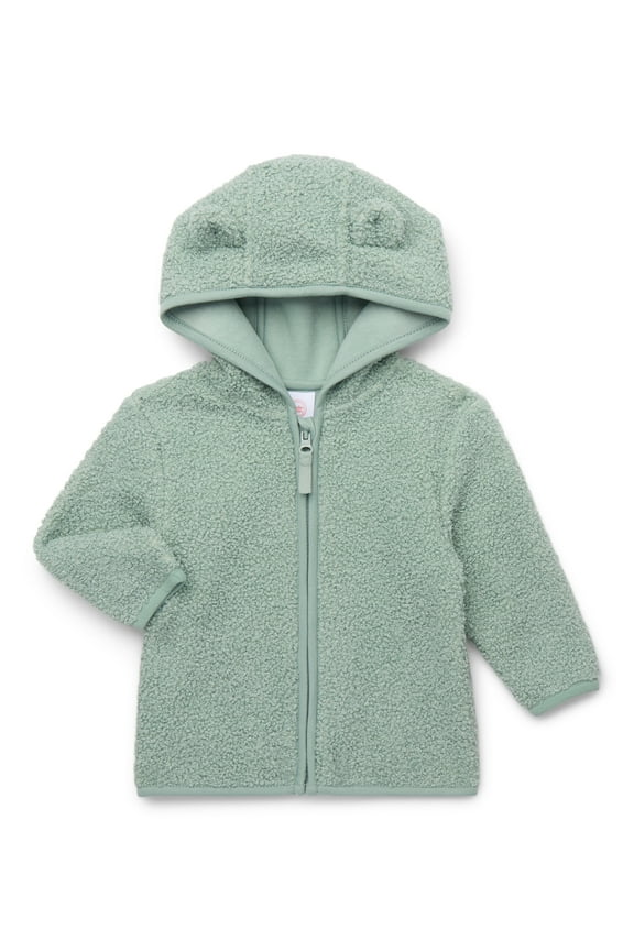 Baby and Toddler Teddy Fleece Jacket with Hood, Sizes 12M-5T
