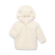 Wonder Nation Baby and Toddler Teddy Fleece Jacket with Hood, Sizes 12M-5T