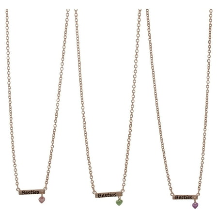 Wonder Nation Multicolored Mermaid Motif Girls Best Friends BFF Necklace Set