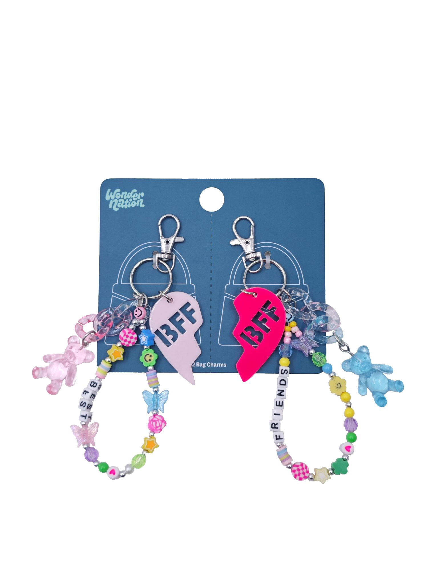 Wonder Nation Best Friends Forever Heart Keychains for 2