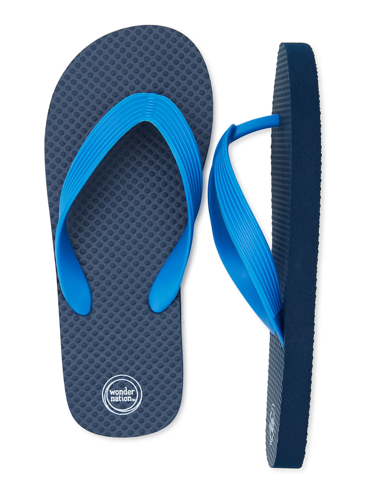 Wonder Nation Boys Flip Flops Sizes 13-5 Slip-On Summer Beach Pool ...
