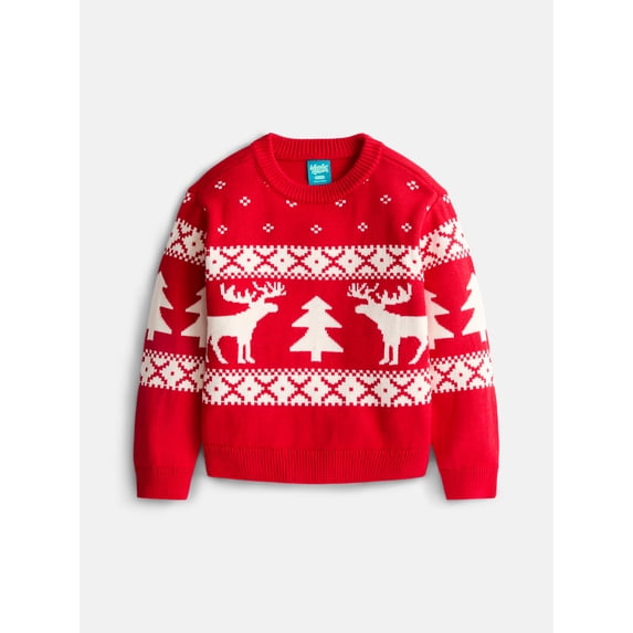 Wonder Nation Boys Graphic Sweater with Long Sleeves, Sizes 4-18