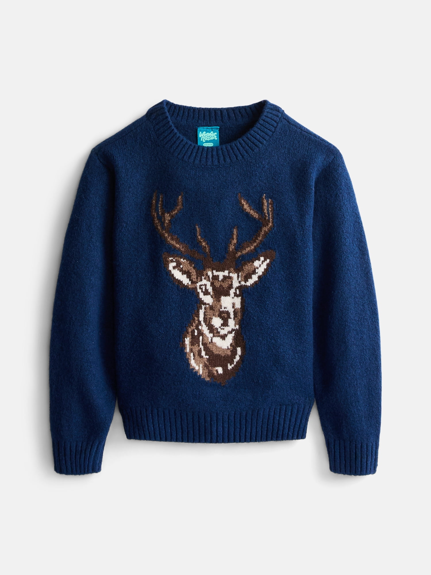 Wonder Nation Boys Graphic Sweater with Long Sleeves, Sizes 4-18