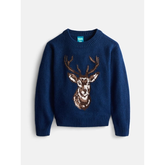 Wonder Nation Boys Graphic Sweater with Long Sleeves, Sizes 4-18