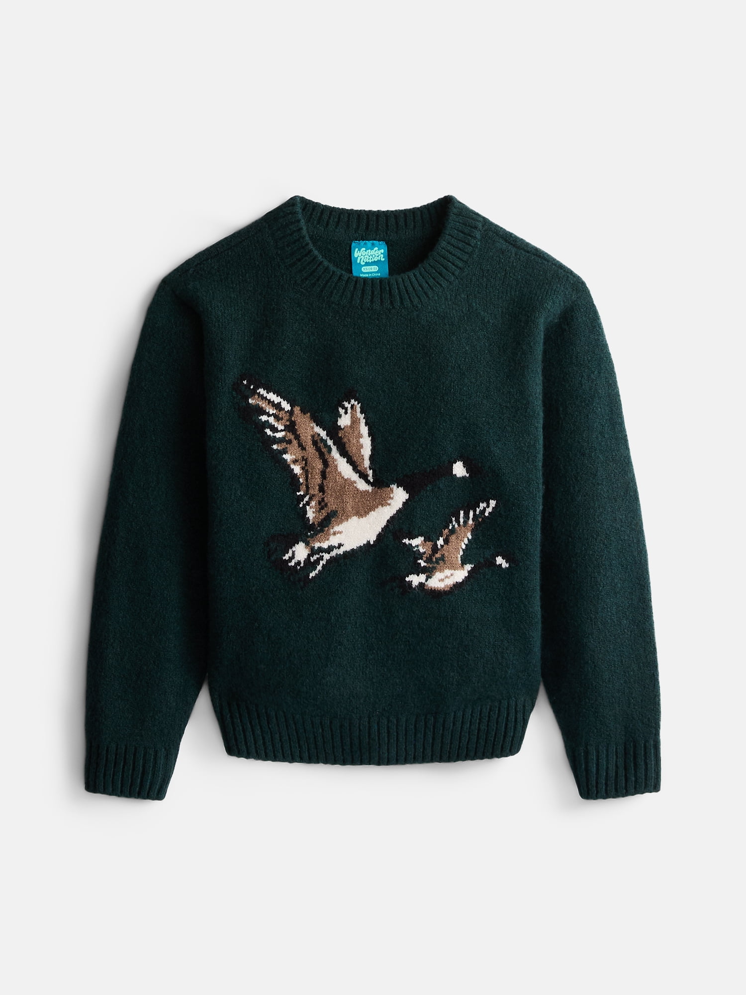 Wonder Nation Boys Graphic Sweater with Long Sleeves, Sizes 4-18