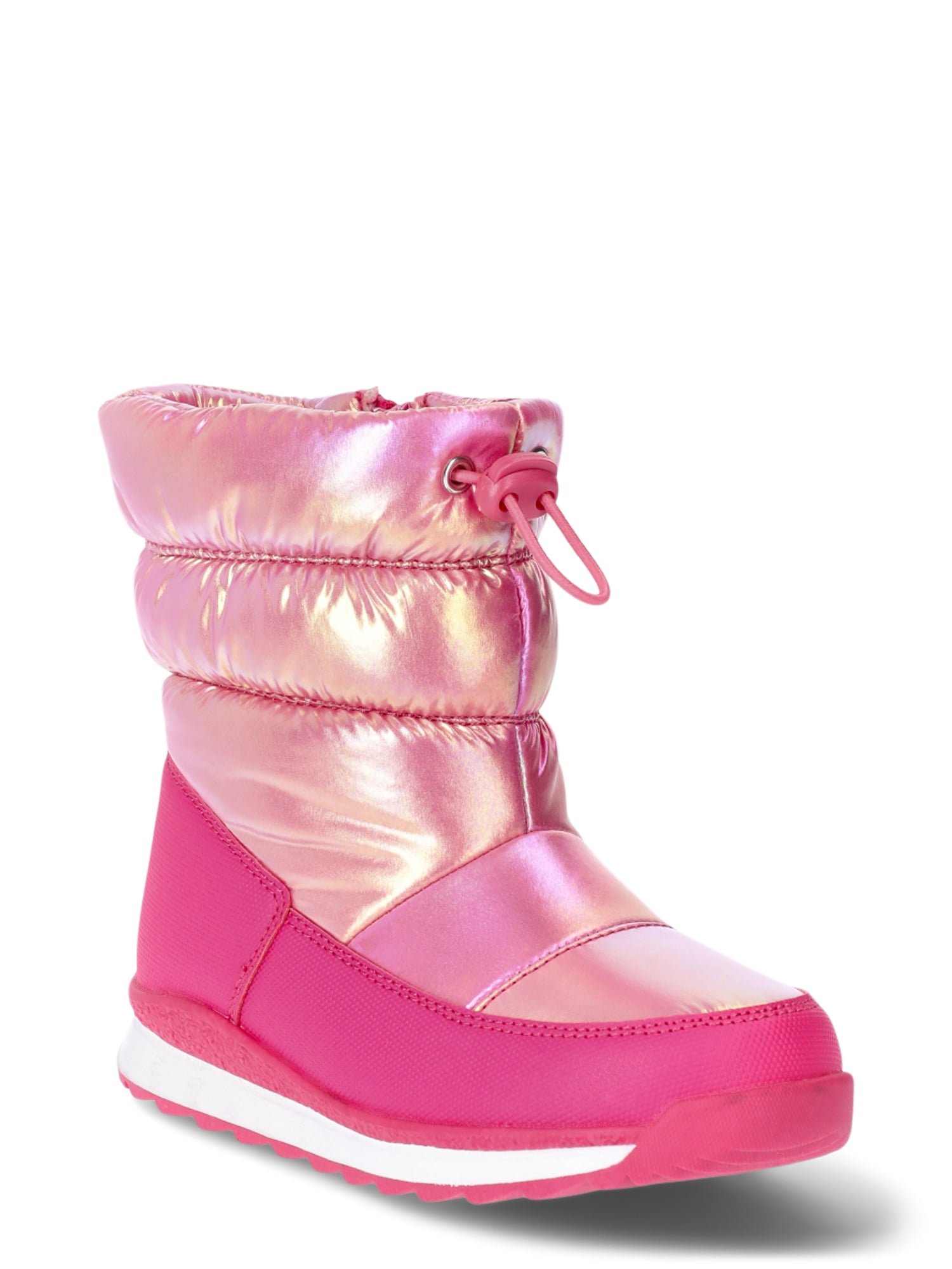 Wonder Nation Girls Iridiscent Winter Sneaker Boot