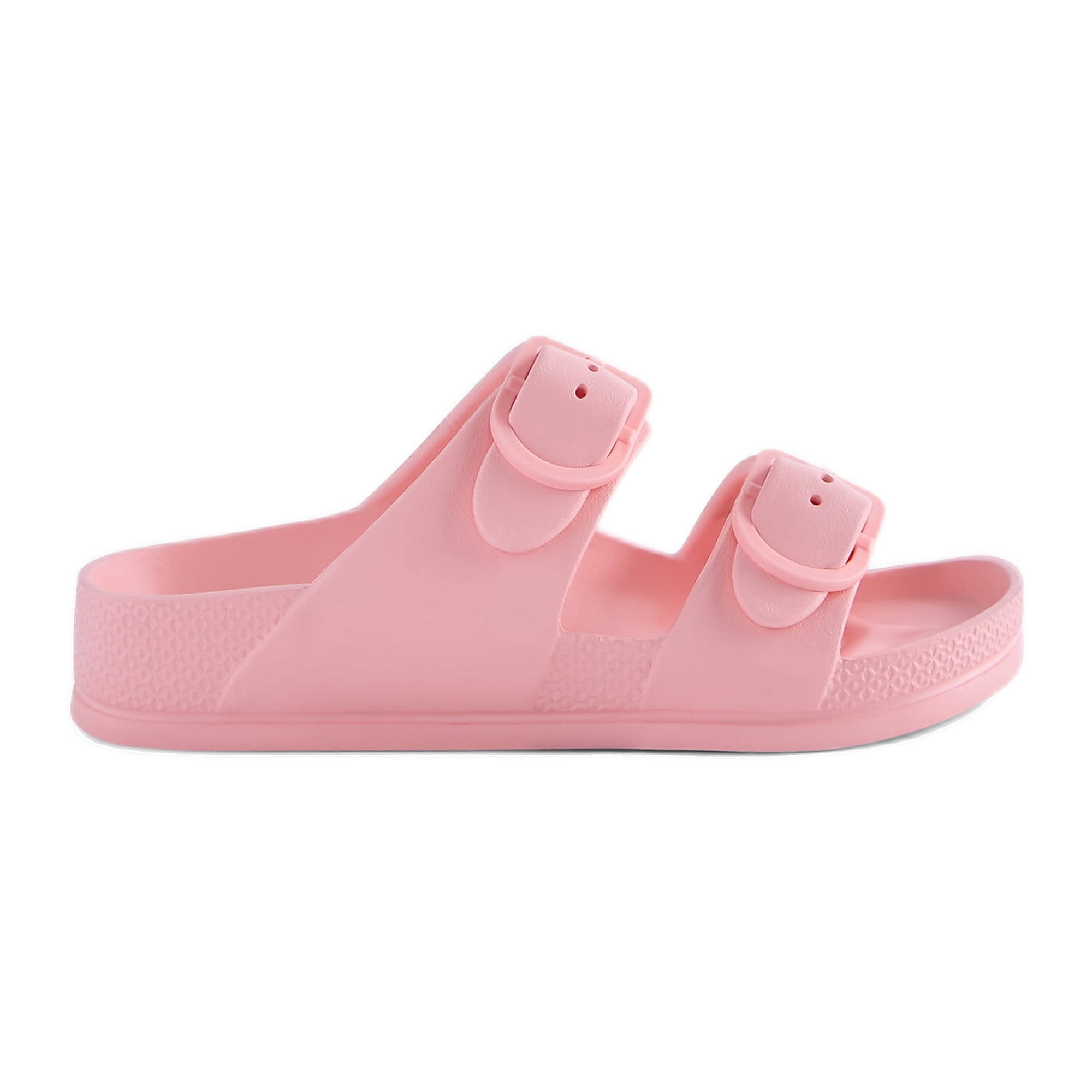 Wonder Nation Little and Big Boys or Girls Two Buckle Footbed Slide Sandals