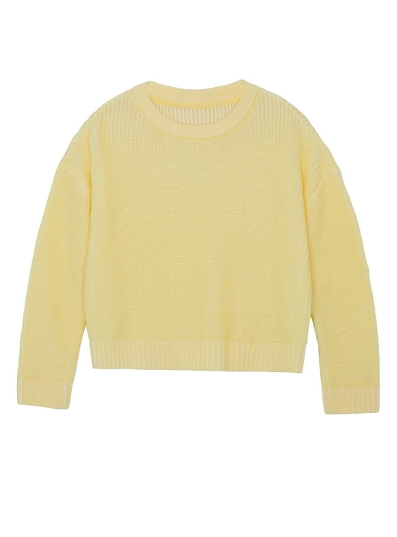 Big Girls Rib Sweater, Sizes 4-18 & Plus