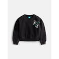 thumbnail image 1 of Wonder Nation Girls Fleece Crewneck Sweatshirt, Sizes 4-18 & Plus, 1 of 3