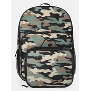 Wonder Nation Boys 17" Camouflage Backpack & Lunch Set, Black