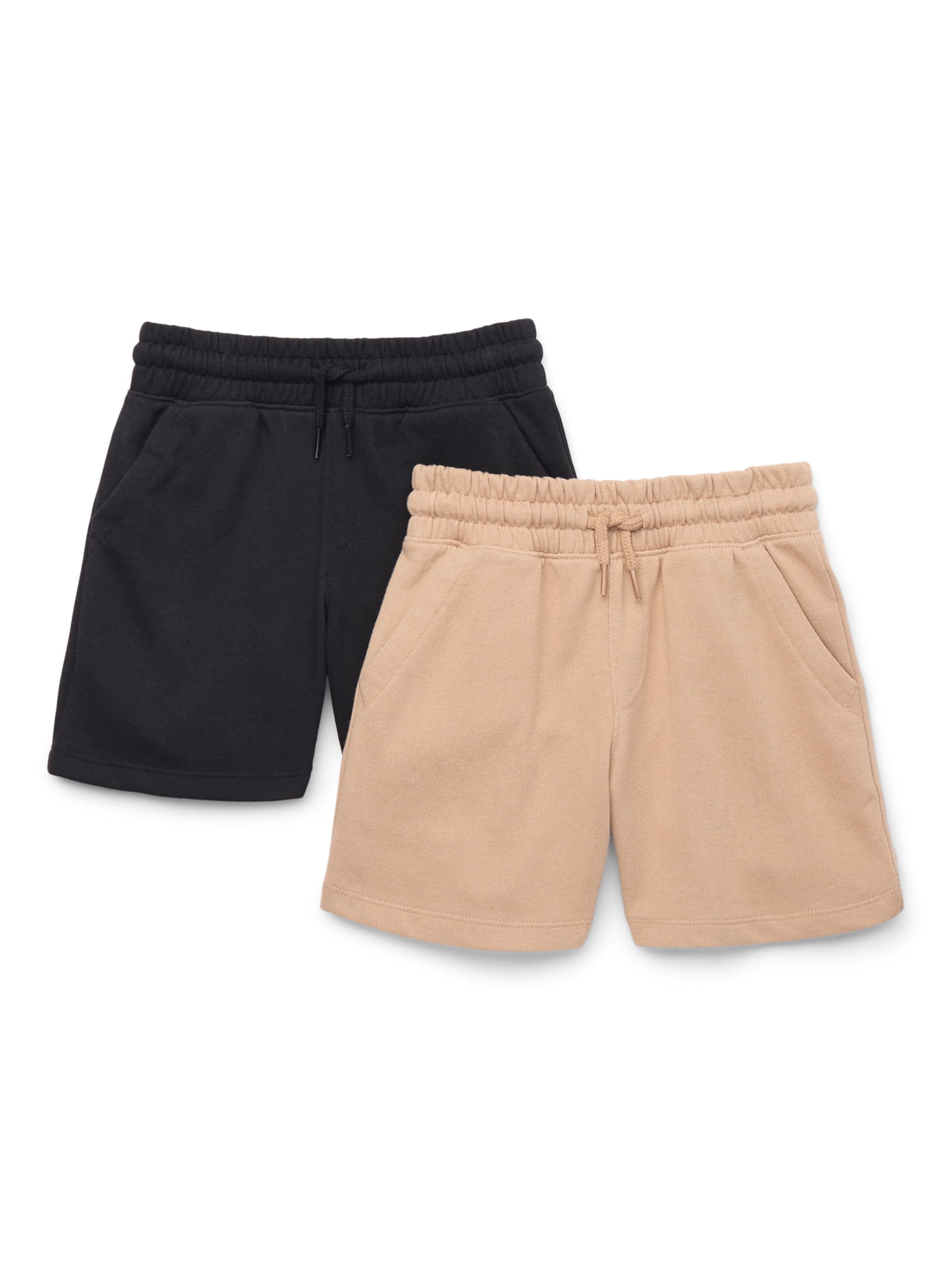 Wonder Nation Boys Knit Shorts, 2-Pack, Sizes 4-18 & Husky
