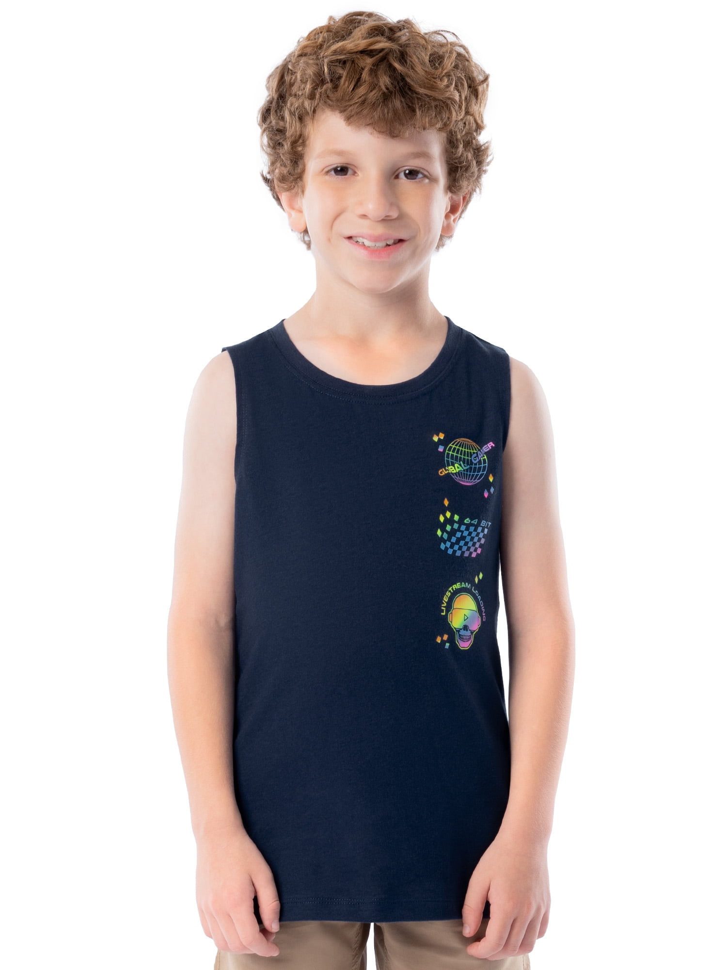 Wonder Nation Boy's Elevated Graphic Tank, Sizes 4-35