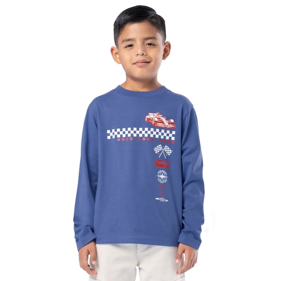 Wonder Nation Boy's Long Sleeve Elevated Graphic T-Shirt, Sizes 4-18 & Husky