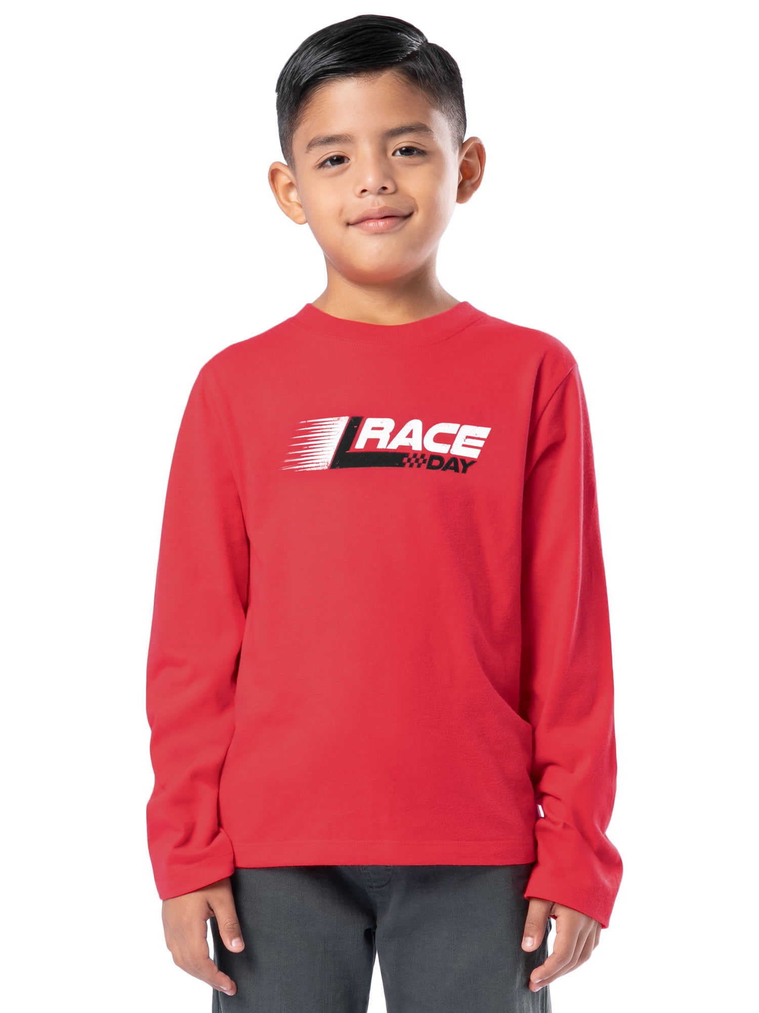 Wonder Nation Boy's Long Sleeve Elevated Graphic T-Shirt, Sizes 4-18 & Husky