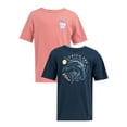 thumbnail image 1 of Wonder Nation Boy's Short Sleeve Elevated Graphic T-Shirt 2-Pack, Sizes 4-18, 1 of 15