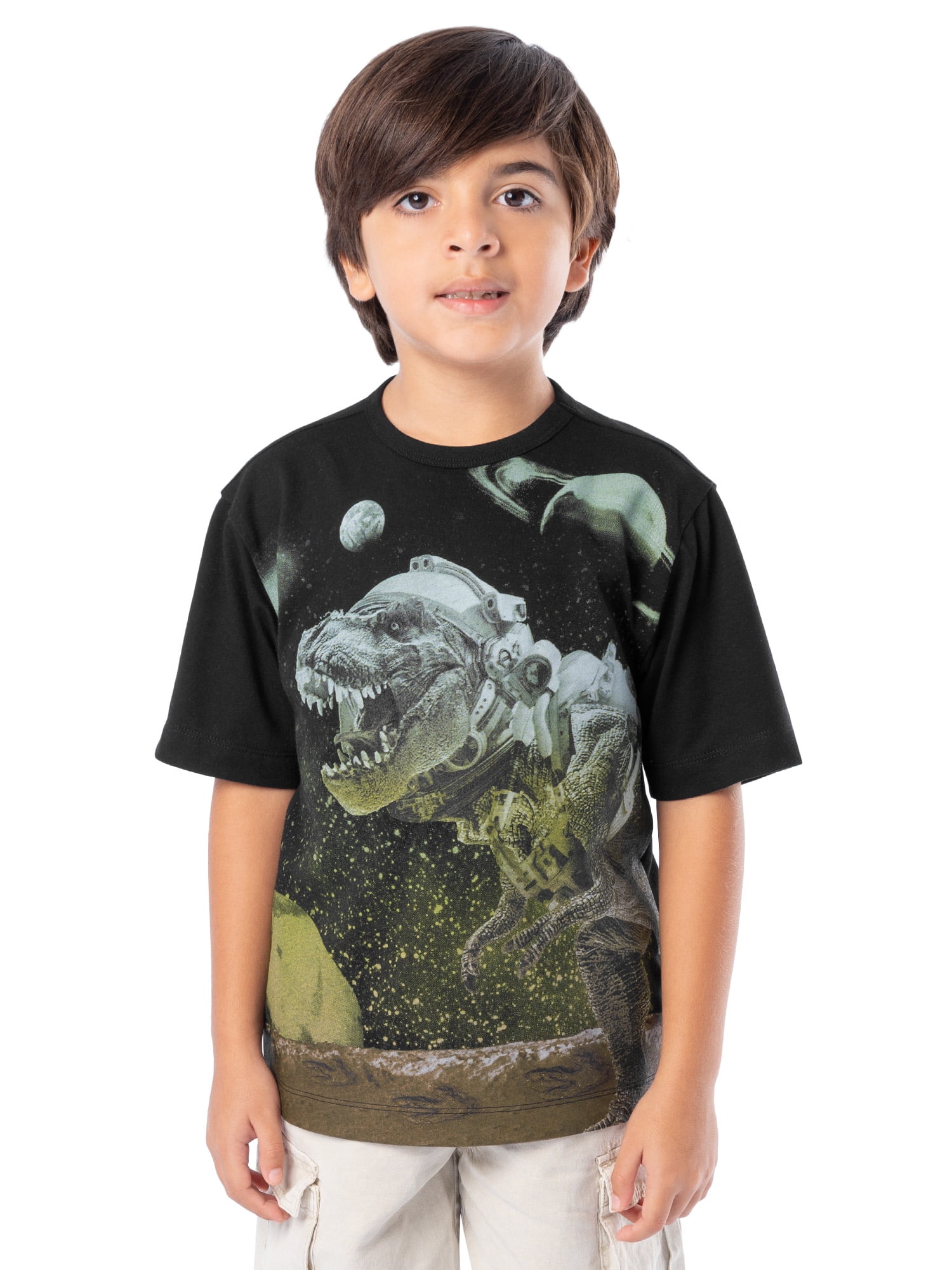 Wonder Nation Boy's Short Sleeve Elevated Graphic T-Shirt, Sizes 4-18 & Husky