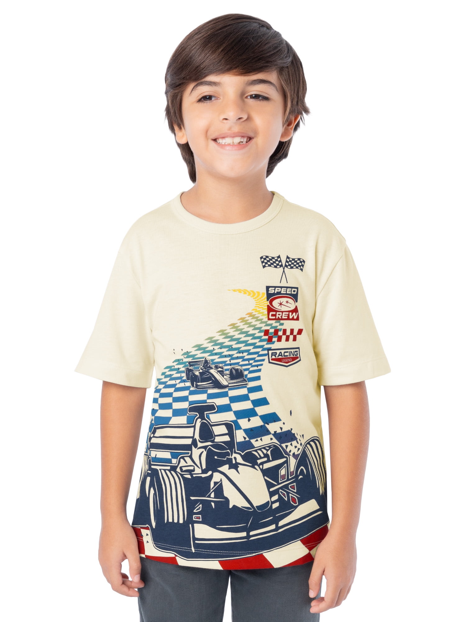 Wonder Nation Boy's Short Sleeve Elevated Graphic T-Shirt, Sizes 4-18 & Husky