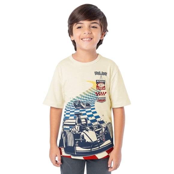 Wonder Nation Boy's Short Sleeve Elevated Graphic T-Shirt, Sizes 4-18 & Husky