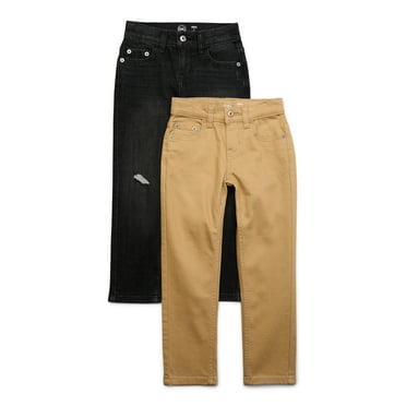 Wonder Nation Boys Slim Denim Jeans, 2-Pack, Sizes 4-18 & Husky