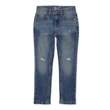 Wonder Nation Boy's Slim Fit Denim Jeans, Sizes 4-18 & Husky