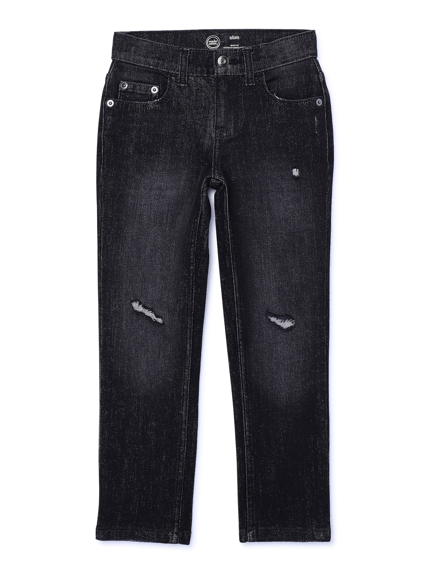 Wonder Nation Slim Denim Jeans, Sizes 4-18 & Husky