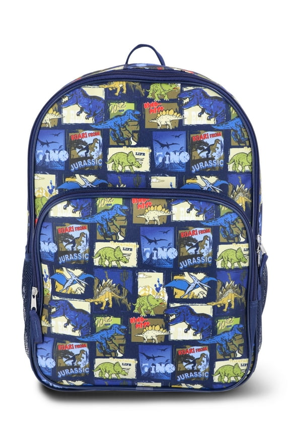 Boys' 17" Greetings From Jurassic Dinosaur Backpack, Navy