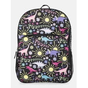 Wonder Nation Kids' 17" Fossil Garden Backpack, Black
