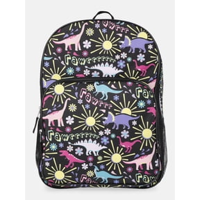 Wonder Nation Kids' 17" Fossil Garden Backpack, Black