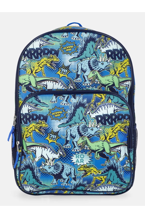 Kids' 17" Pop Art Dino Backpack, Indigo