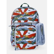 Wonder Nation Kids Dino World 17 Backpack, Lunch Tote and Pouch Set, 3-Piece