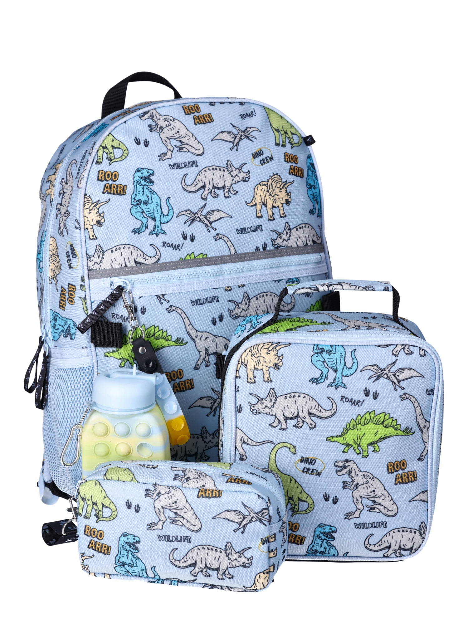Wonder Nation Boys 17" Shark Laptop Backpack and Lunch Bag 5-Piece Set ...