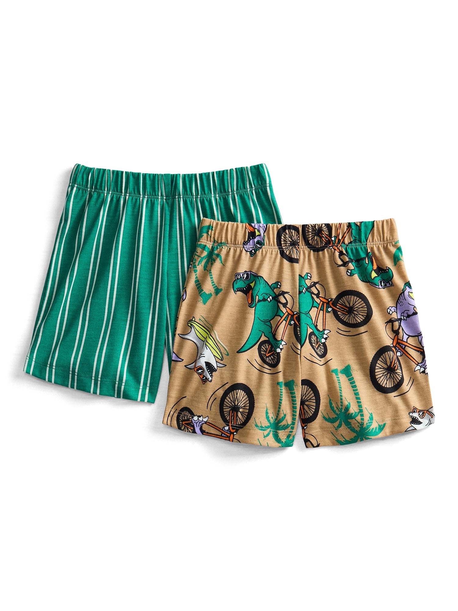 Wonder Nation Boys Printed Sleep Shorts, 2-Pack, Sizes 4-18