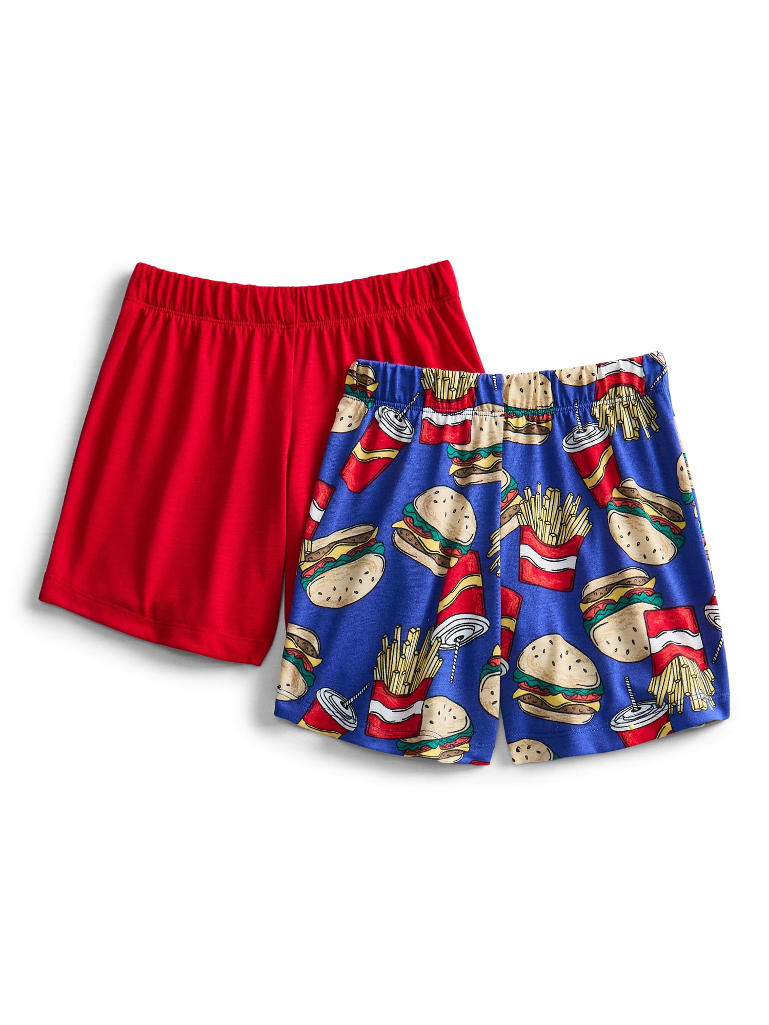 Wonder Nation Boys Printed Sleep Shorts, 2-Pack, Sizes 4-18