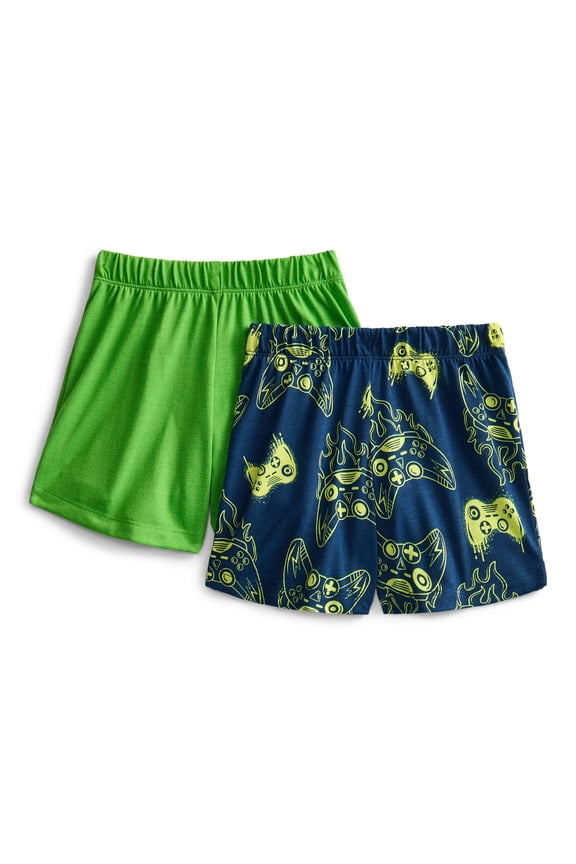Boys Printed Sleep Shorts, 2-Pack, Sizes 4-18