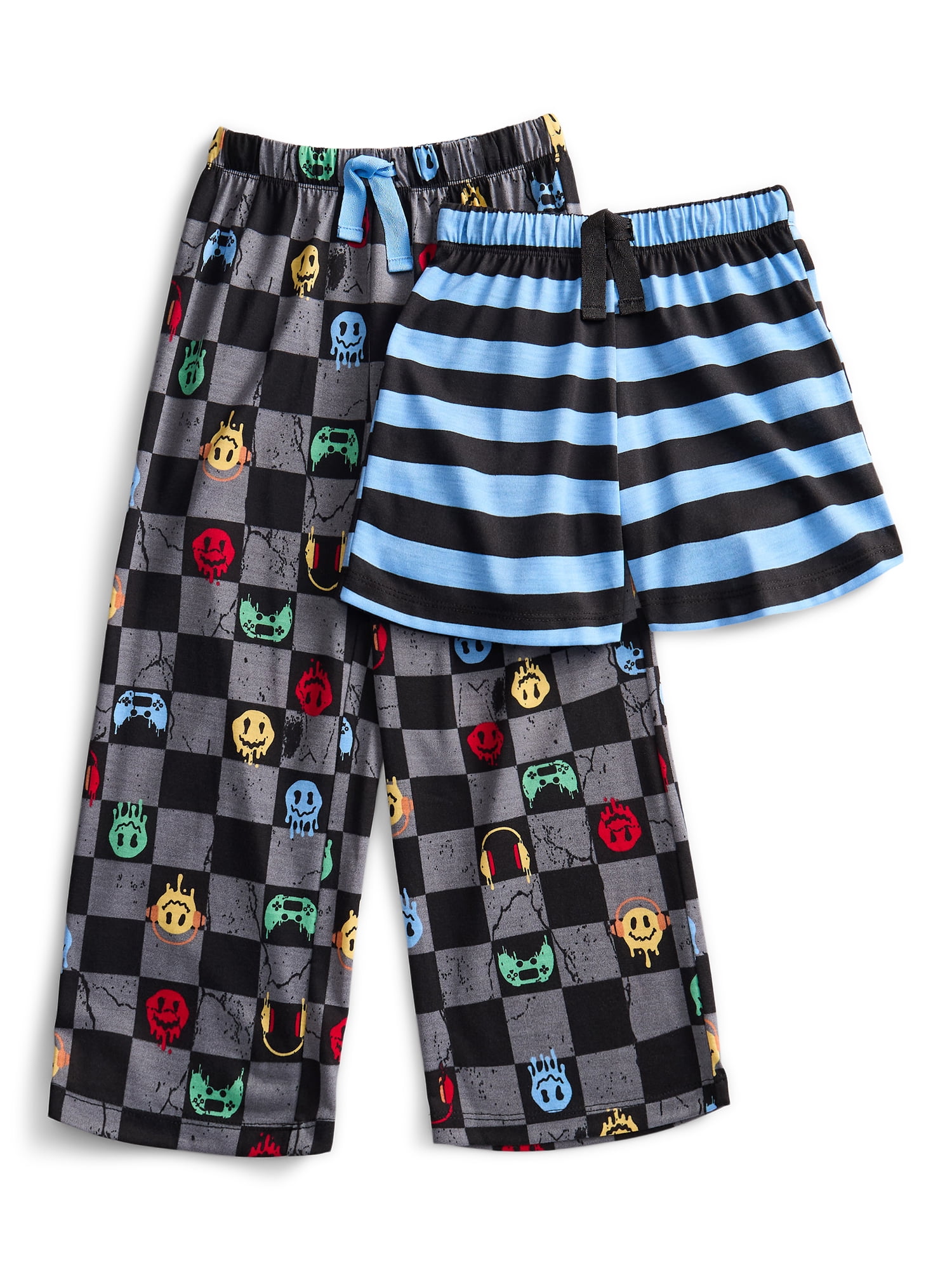 Wonder Nation Boys Sleep Pants and Shorts Set, 2-Pack, Sizes 4-18