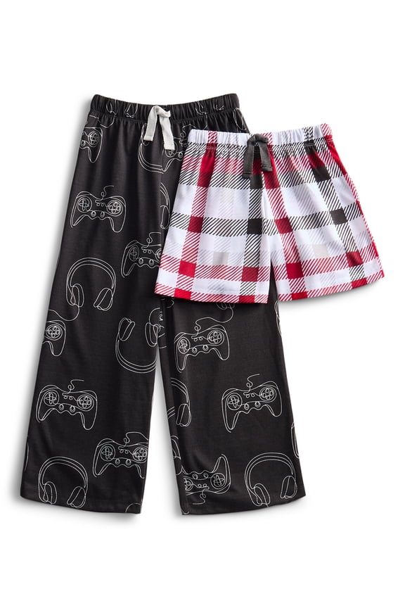 Boys Sleep Pants and Shorts Set, 2-Pack, Sizes 4-18