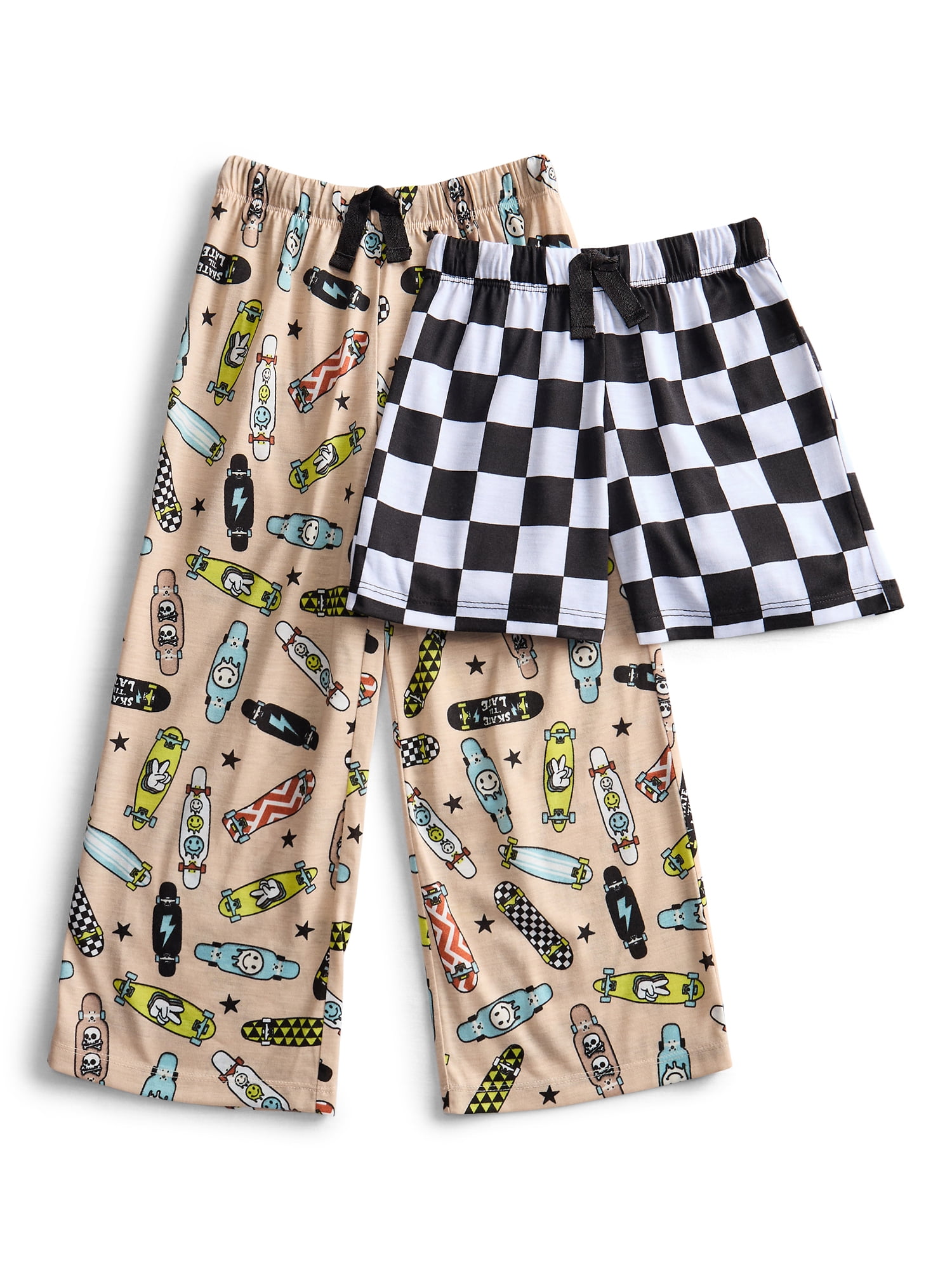 Wonder Nation Boys Sleep Pants and Shorts Set, 2-Pack, Sizes 4-18