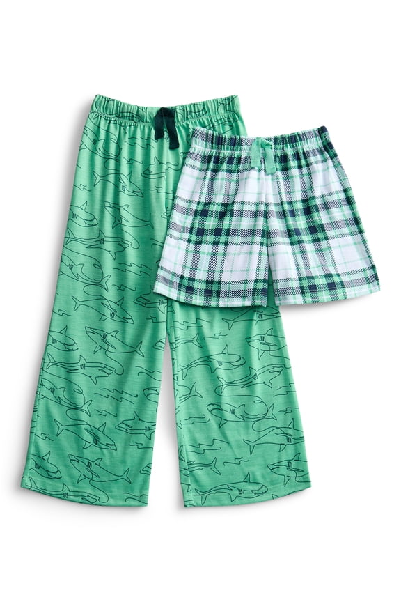 Boys Sleep Pants and Shorts Set, 2-Pack, Sizes 4-18