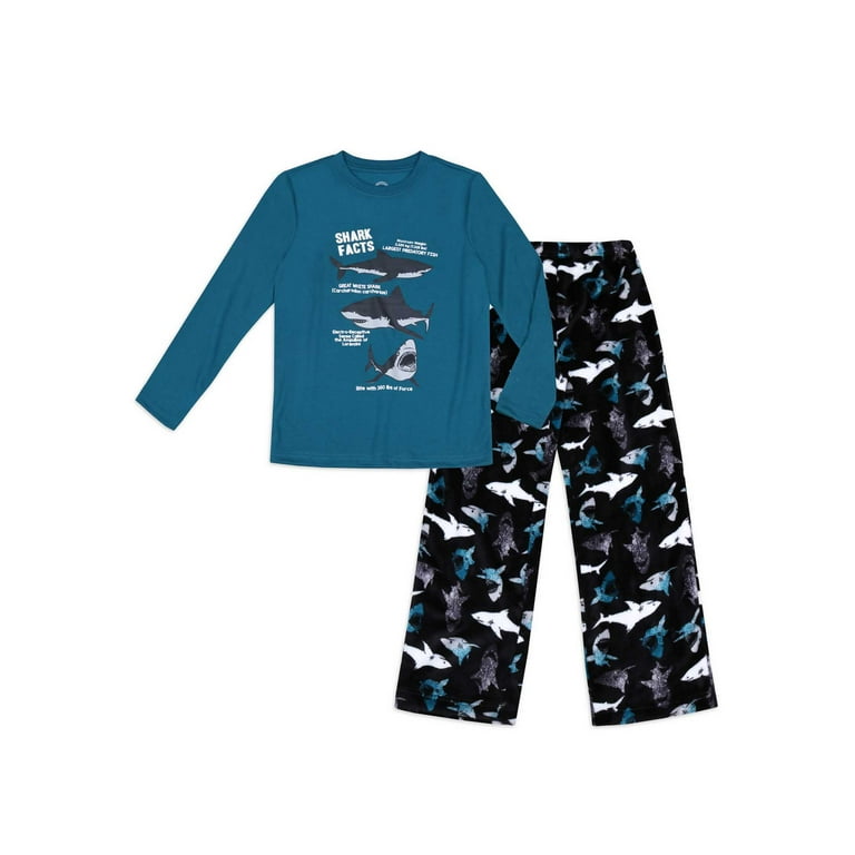 Wonder Nation Boys 2 Piece Pajama Set Sizes 4 18 Husky Walmart