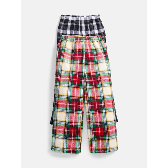 Wonder Nation Boys' Plush Pajama Pants Set, 2-Pack, Sizes 4-18