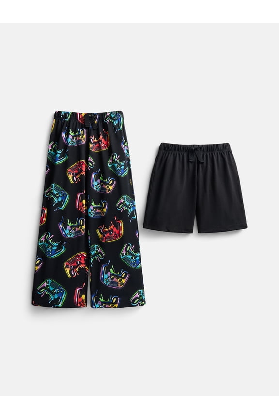 Boys' Sleep Pants and Shorts Set, 2-Pack, Sizes 4-18