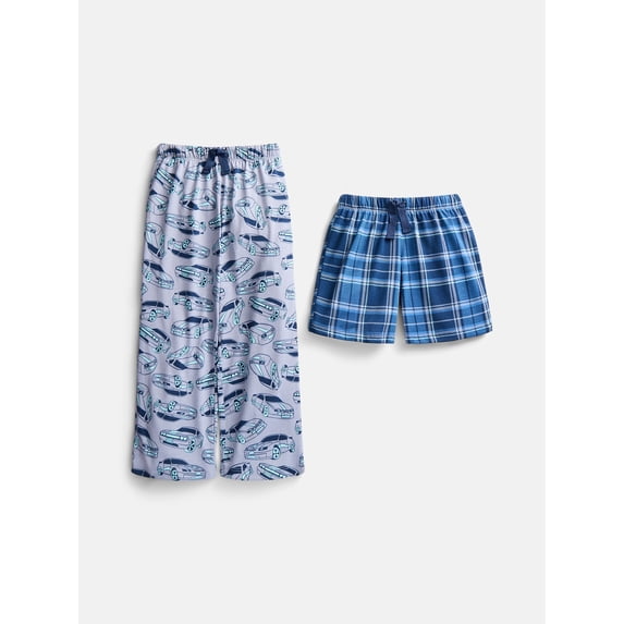 Wonder Nation Boys' Sleep Pants and Shorts Set, 2-Pack, Sizes 4-18