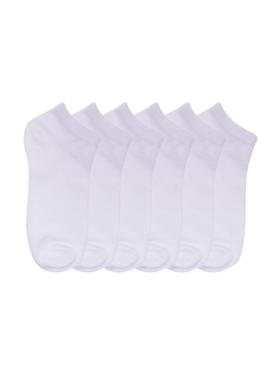 Boys 3-Pack No Show Socks, Shoe Sizes S (4.5-8.5) - L (3-9)