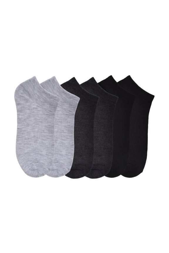 Boys 3-Pack No Show Socks, Shoe Sizes S (4.5-8.5) - L (3-9)