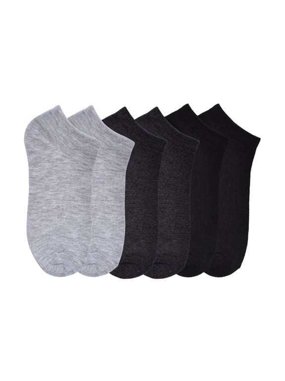 Boys 3-Pack No Show Socks, Shoe Sizes S (4.5-8.5) - L (3-9)
