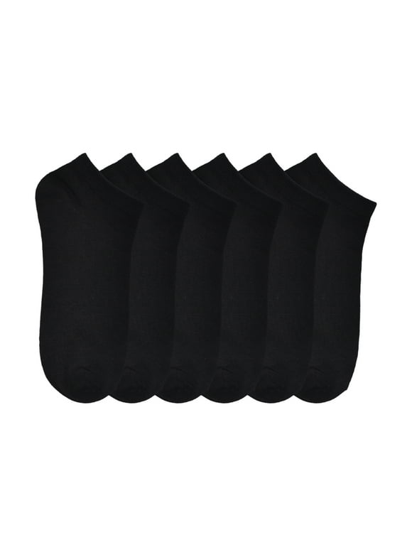 Boys 3-Pack No Show Socks, Shoe Sizes S (4.5-8.5) - L (3-9)