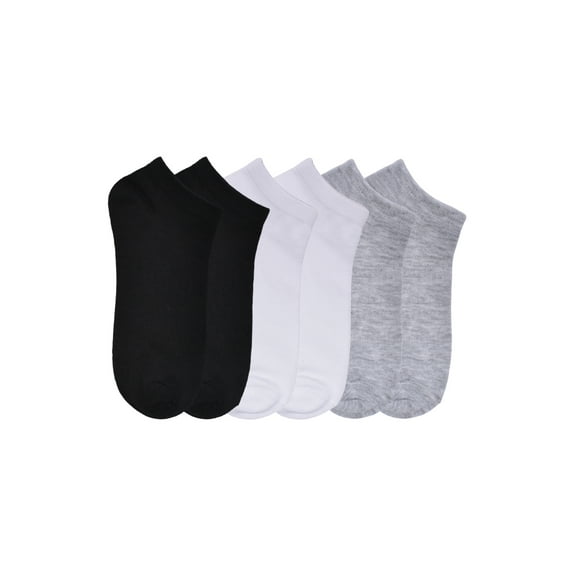 Wonder Nation Boys 3-Pack No Show Socks, Shoe Sizes S (4.5-8.5) - L (3-9)