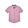 thumbnail image 1 of Wonder Nation Boys 4-16 & Husky Mandarin Collar Button Down Shirt, 1 of 1